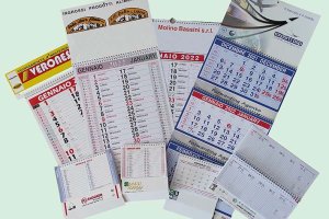 Calendari olandesi e da tavolo reclamizzati pagina per pagina e grafica con layout esclusivo e variabile