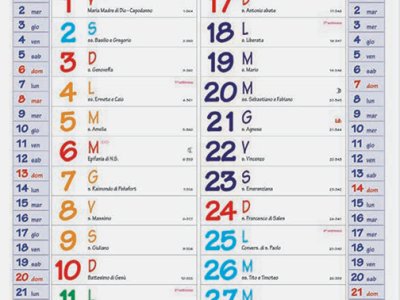 - Calendario reclamizzabile PA 600 Multicolor Tris