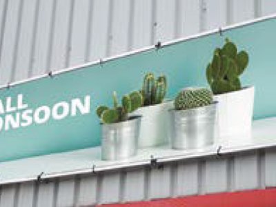 Cornice reclamizzabile Monsoon da muro