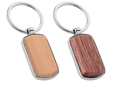 Portachiavi reclamizzabile PE072 Rectangle Wood