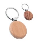 Portachiavi reclamizzabile PE 074 Round Wood